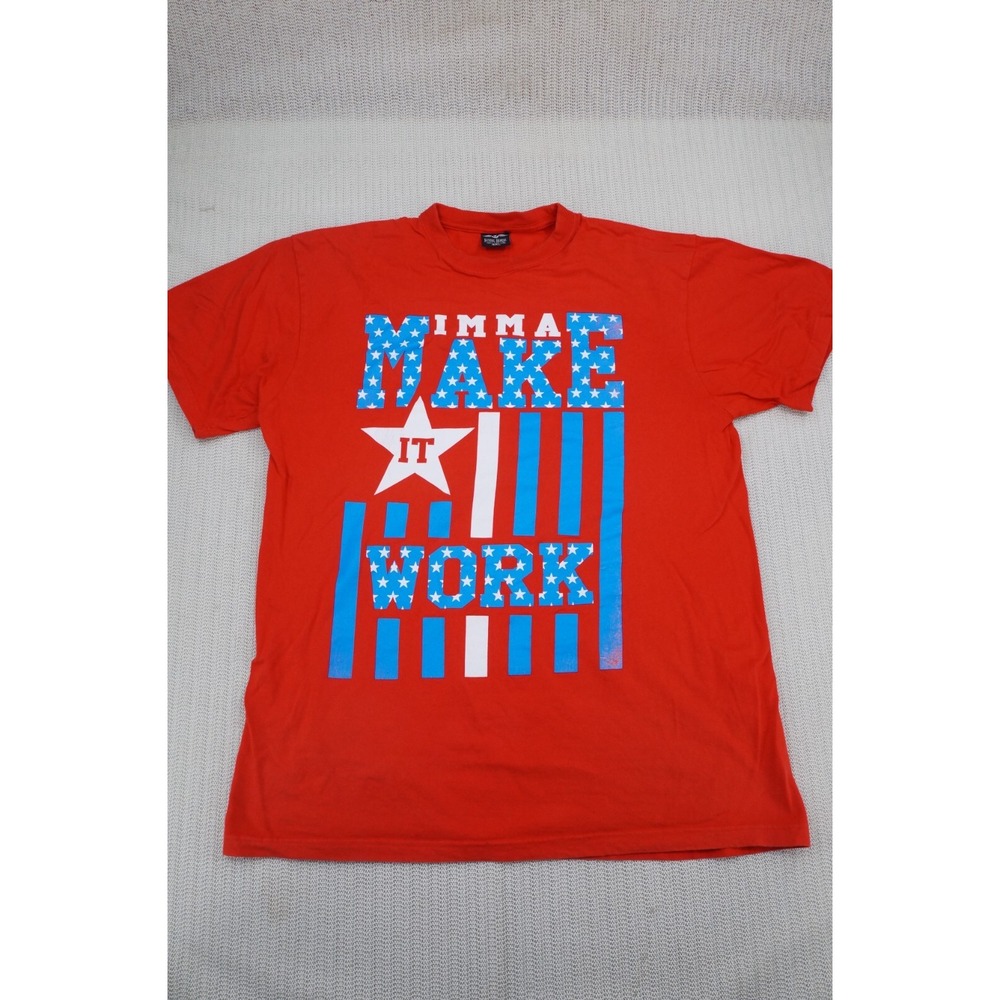 Flying Horse Shirt Mens 4XL Red Imma Make it Work Hip Hop Streetwear